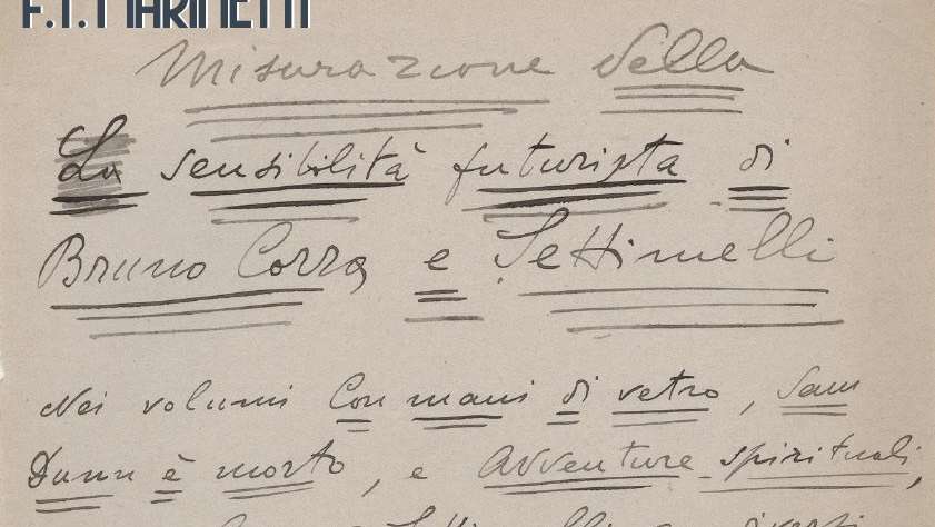 Misurazione della sensibilità futurista di Bruno Corra e Settimelli