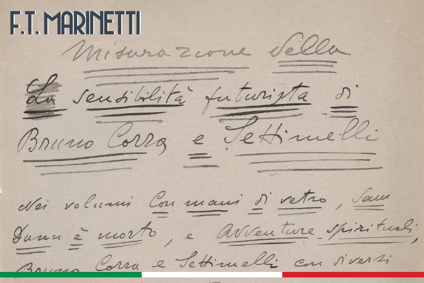 Misurazione della sensibilità futurista di Bruno Corra e Settimelli